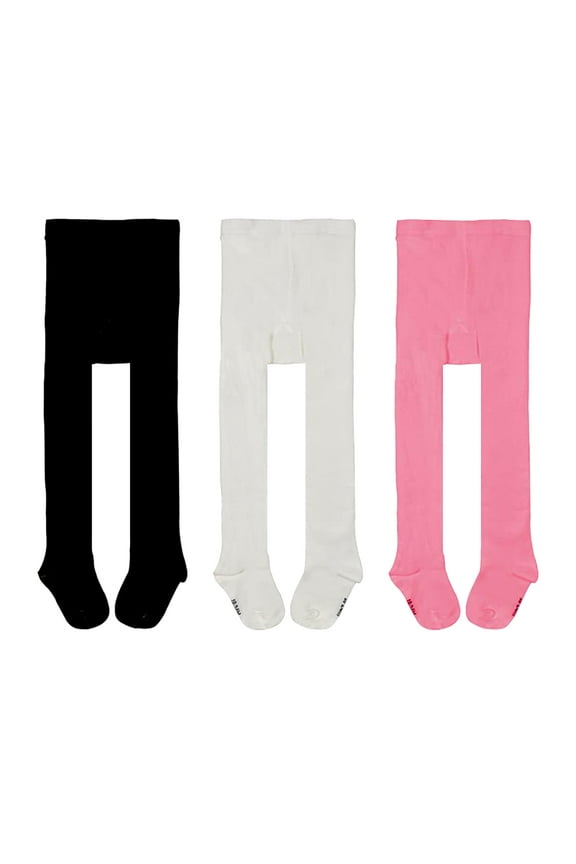 Baby Girls Tights Leggings 3 Pack Cotton Seamless Stocking Pants for 0-24 Month