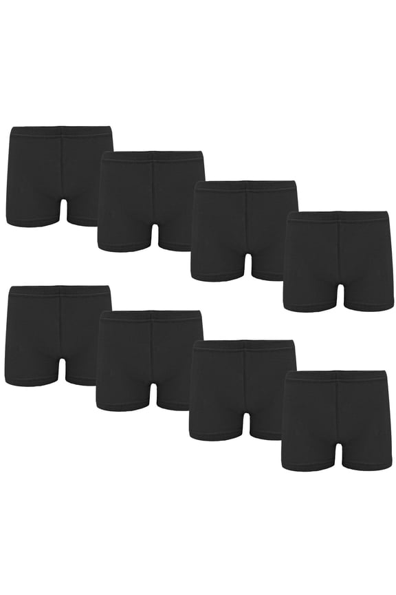 Girls Underwear Shorts, 8 Pack Dress Dance Bike Safety Shorts 3-10 Years