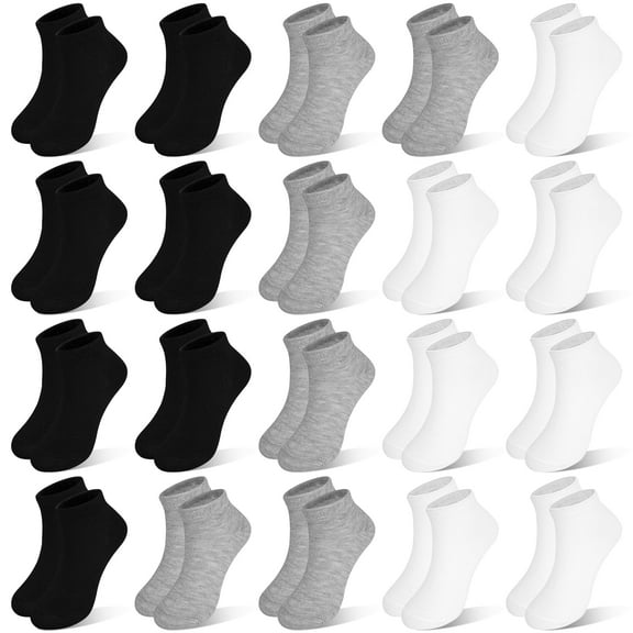 Elutong Kids Socks, 20 Pairs Low Cut Ankle Socks Short Athletic Socks for Boys Girls Toddler 1-13 Years