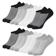 ELUTONG No Show Socks Mens, 8 Pairs Non Slip Invisiable Cotton Socks with Low Cut 5.5-11