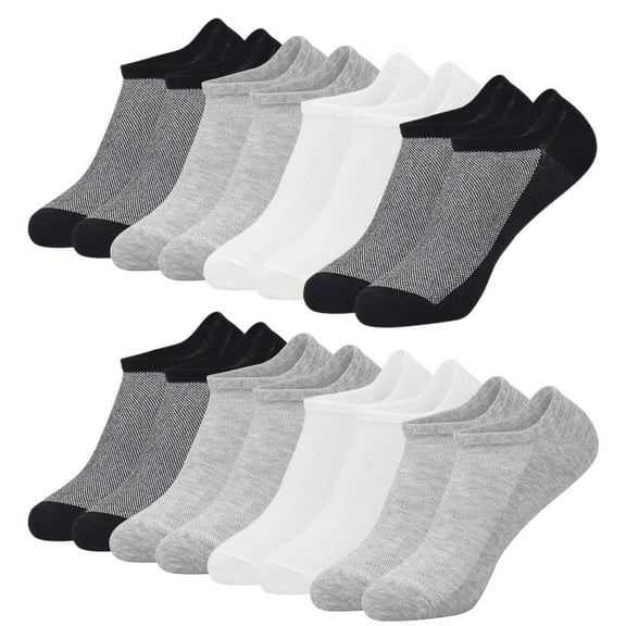 Elutong No Show Socks Mens, 8 Pairs Non Slip Invisiable Cotton Socks with Low Cut 5.5-11
