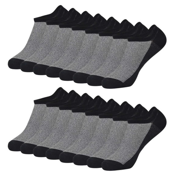 Elutong No Show Socks Mens, 8 Pairs Non Slip Invisiable Cotton Socks with Low Cut 5.5-11