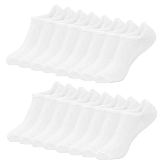 Elutong No Show Socks Mens, 8 Pairs Non Slip Invisiable Cotton Socks with Low Cut 5.5-11