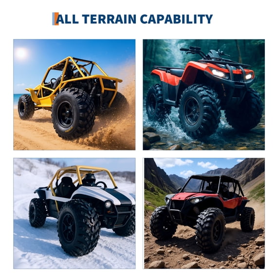 Money Rocks Trail Elvaesther 2-Pack 6-Ply All-Terrain ATV/UTV Tires, Heavy-Duty Tubeless ...