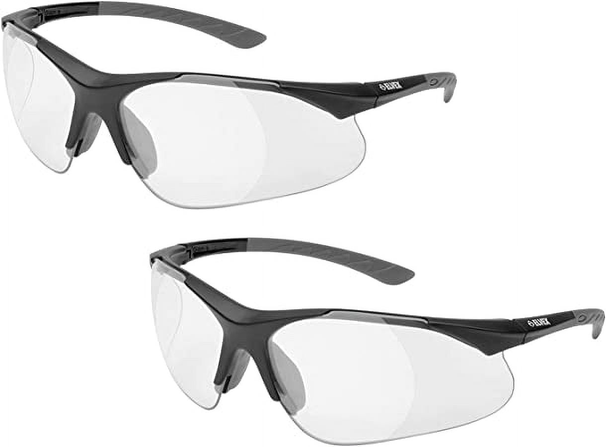 素晴らしい価格 Elvex RX-500C Full Lens Magnifier, Black Frame/Grey Temple 保護メガネ・防災面