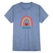 Elvina Vintage Boho Rainbow Unisex Tri Blend T-Shirt