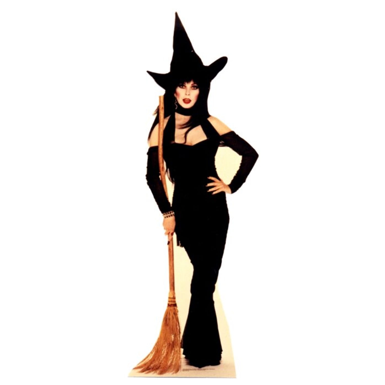 75'' Life-Size Elvira Cardboard Standup with Broom