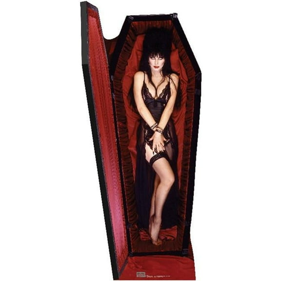 Elvira Coffin Life-Size Cardboard Stand-Up