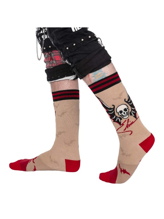 Elvira Cruel Ink Crew Socks for Men & Women | Size 6-13