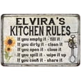 thumbnail image 1 of Elvira's Kitchen Rules Chic Sign Vintage Decor 12 x 18 Matte Finish Metal 112180032463, 1 of 1