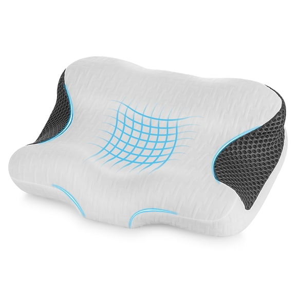 Elviros CPAP Pillow for Sleeping, Adjustable Height Neck Support Pillow with Memory Foam for CPAP Users with Sleep Apnea, Suitable for Side and Back Sleepers