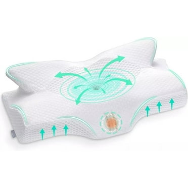 Elviros Cervical Memory Foam Pillow | Ergonomic Support for Neck Pain Relief-S