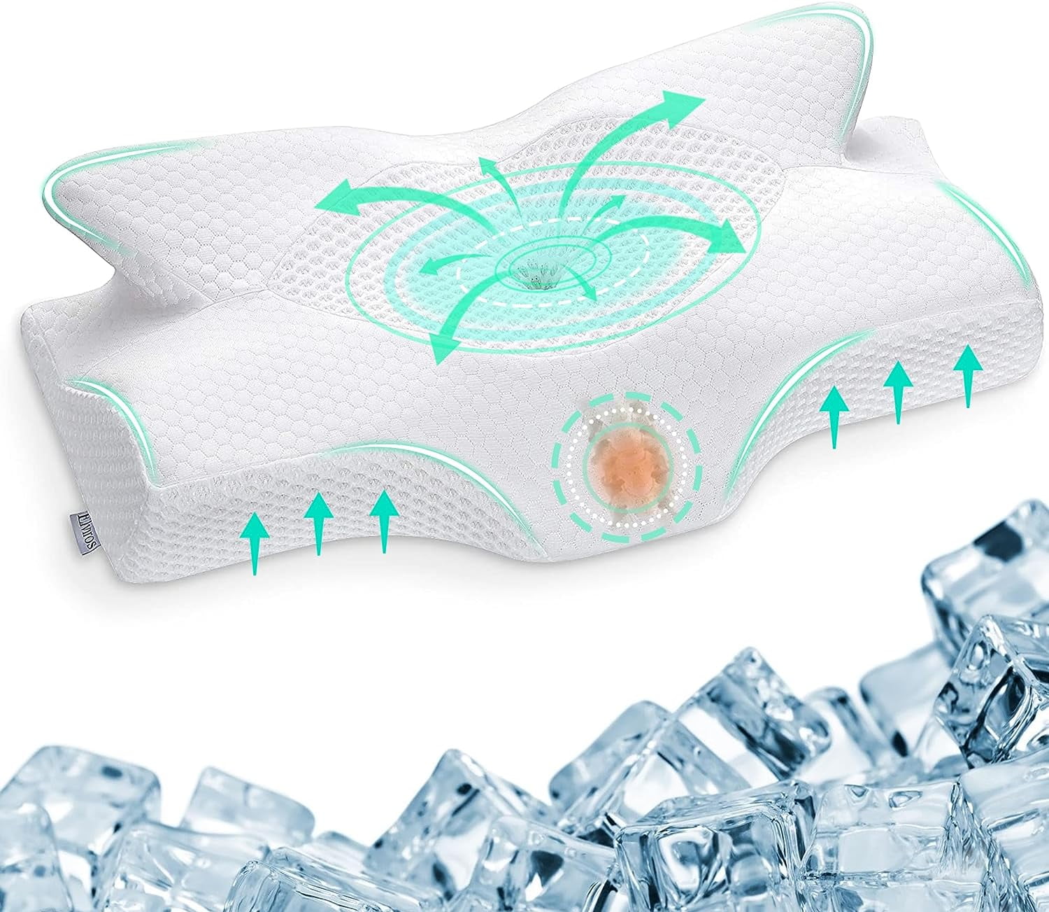 Elviros Cervical Memory Foam Pillow for Side Sleepers,Neck Pillow for