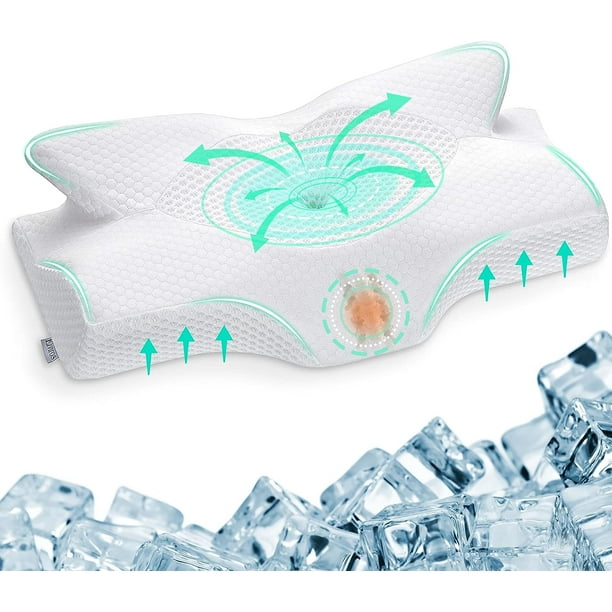 Elviros Cervical Memory Foam Pillow for Side Sleepers,Neck Pillow for