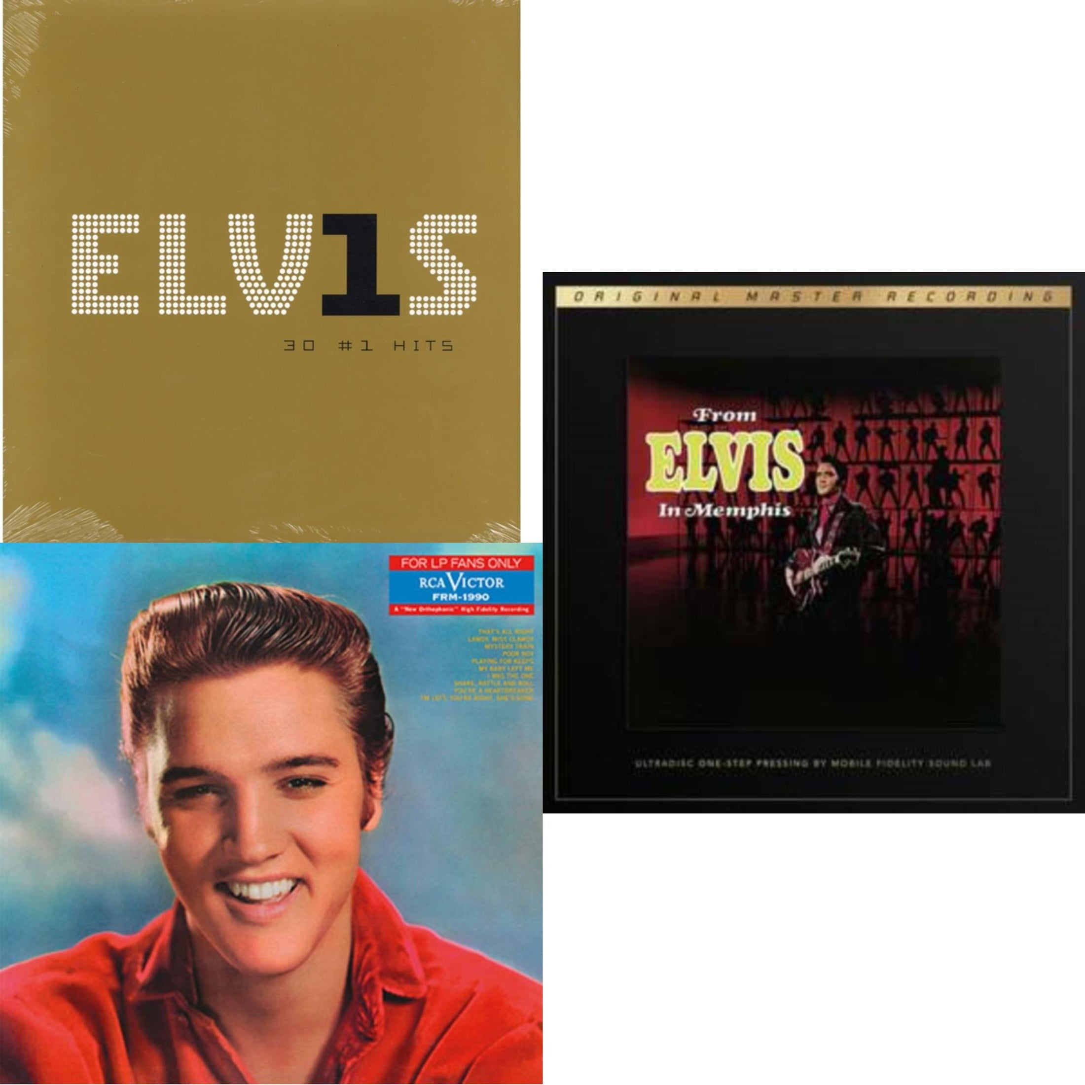 Elvis 30 #1 Hits (2LP/180G) & For LP Fans Only (Translucent Blue  Vinyl/180G) & From Elvis In Memphis (2LP/180G/45RPM Supervinyl Ultradisc  One-Step/Original Masters/Limited) - Walmart Business Supplies