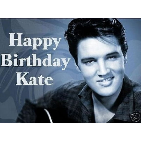 Elvis Birthday Edible Image Cake Topper For Quarter Sheet Cake By TNCT