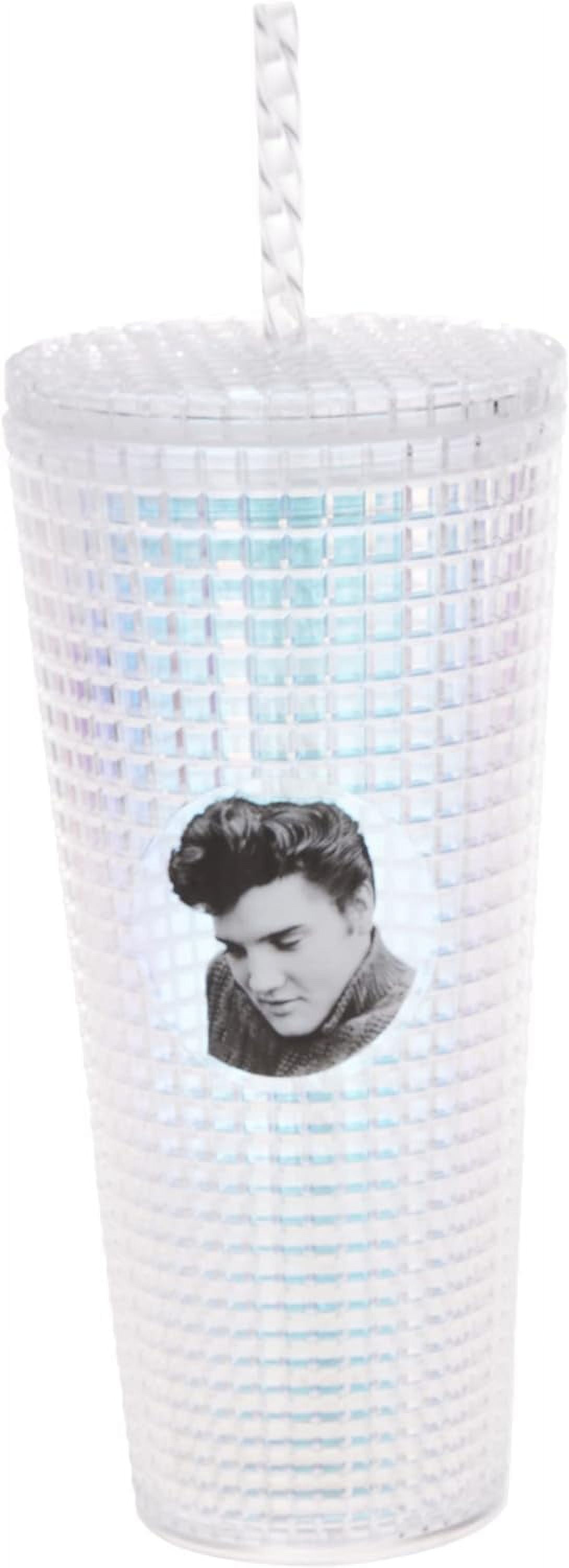 Elvis Diamond Tumbler 20 oz Textured Cup with Straw Double Wall