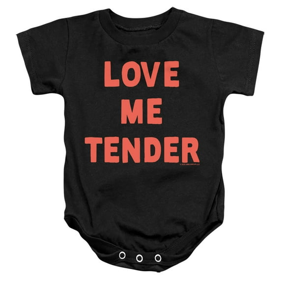 Elvis Love Me Tender Unisex Infant Snap Suit for Baby (12 Months) Black