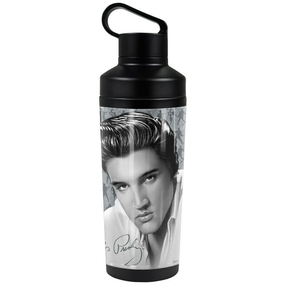 Elvis Official The Moves 18 oz Insulated Water Bottle, Leak Resistant, Vacuum Insulated Stainless Steel with 2-in-1 Loop Cap