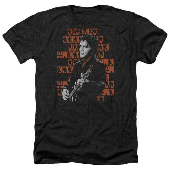 Elvis Presley 1968 Adult Heather T-Shirt Black