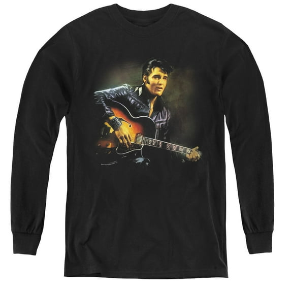 Elvis Presley 1968 Youth Long Sleeve T-Shirt Black