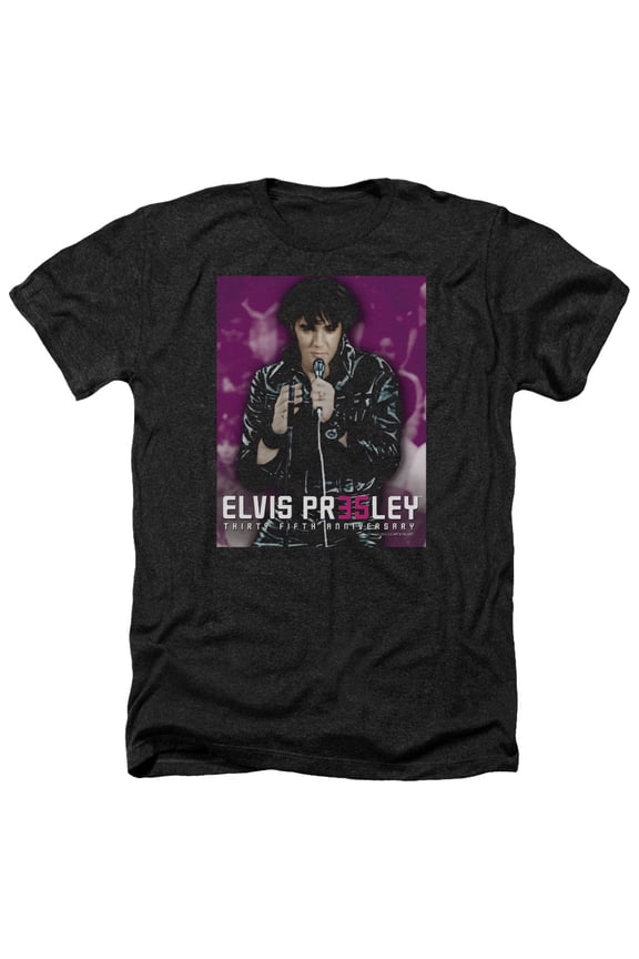 Elvis Presley - 35 Leather - Heather Short Sleeve Shirt - XXX-Large