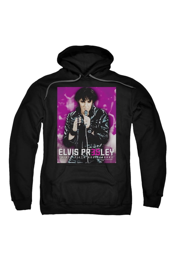Elvis Presley - 35 Leather - Pull-Over Hoodie - Large