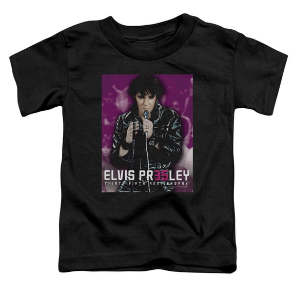 Elvis Presley 35 Leather Toddler T-Shirt Black