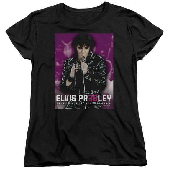 Elvis Presley - 35 Leather - Women's Short Sleeve Shirt - X-Large