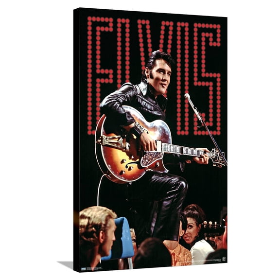 Elvis Presley - 68 Concert Canvas Wall Poster, 22.375" x 34"