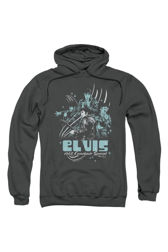 Elvis Presley - 68 Leather - Pull-Over Hoodie - Large