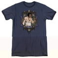 thumbnail image 1 of Elvis Presley Aloha From Hawaii Adult Heather Ringer T-Shirt Navy, 1 of 2