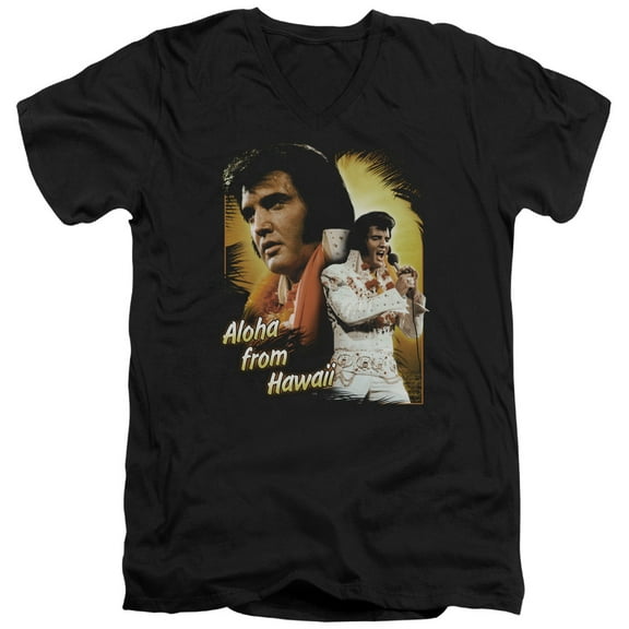 Elvis Presley - Aloha - Slim Fit V Neck Shirt - Large