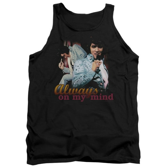 Elvis Presley Always On My Mind Adult Tank Top Black