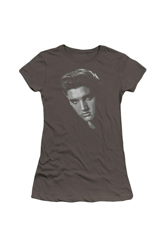 Elvis Presley American Idol Premium Junior Women's Sheer T-Shirt Charcoal