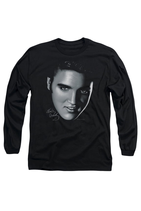 Elvis Presley - Big Face - Long Sleeve Shirt - Large
