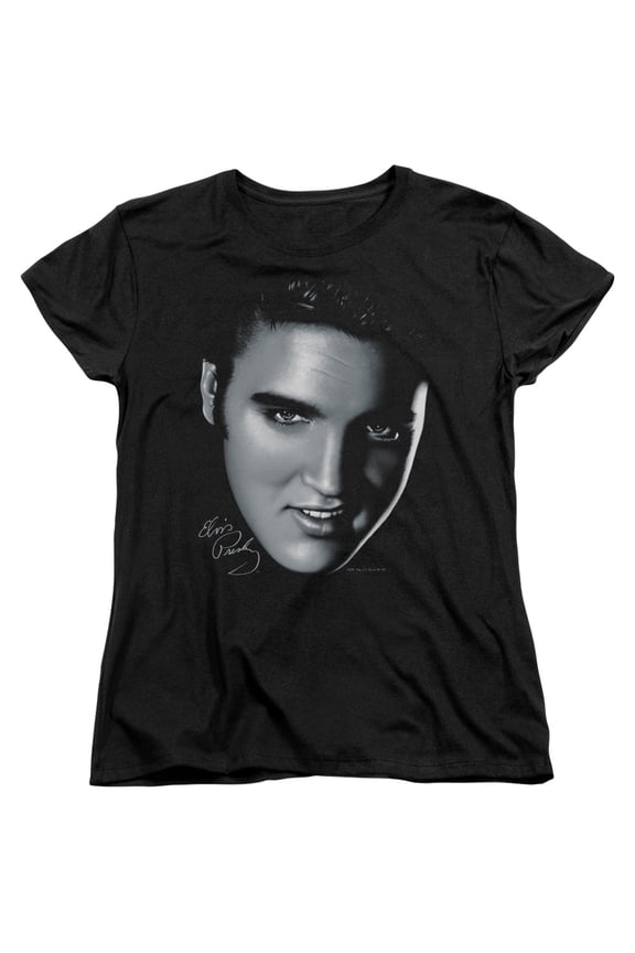 Elvis Presley - Big Face - Women's Short Sleeve Shirt - Medium