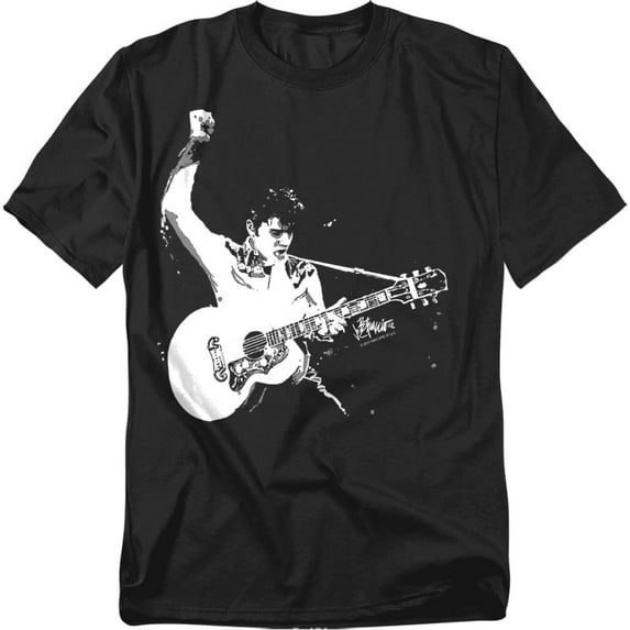 Elvis Presley Men's Black & White Guitarman T-shirt XXX-Large Black