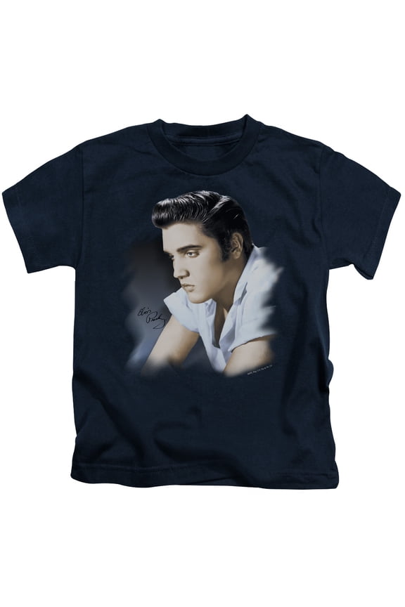 Elvis Presley - Blue Profile - Juvenile Short Sleeve Shirt - 7
