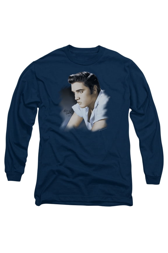 Elvis Presley - Blue Profile - Long Sleeve Shirt - Large