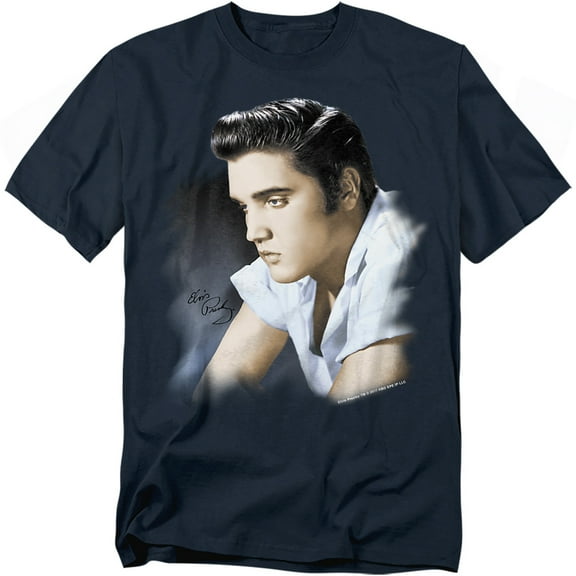Elvis Presley T-Shirt Blue Profile Unisex Graphic Tee For Men & Women