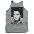 thumbnail image 1 of Elvis Presley Blue Sparkle Adult Tank Top Athletic Heather, 1 of 2