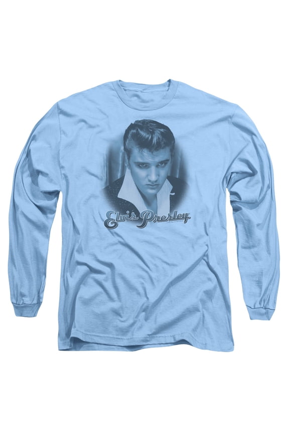 Elvis Presley - Blue Suede Fade - Long Sleeve Shirt - Large