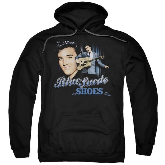 Elvis Presley Blue Suede Shoes Pullover Hoodie Sweatshirt Black