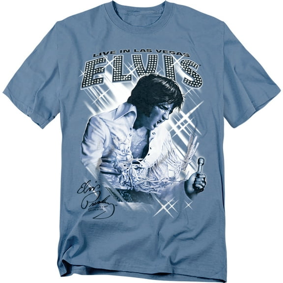 Elvis Presley T-Shirt Blue Vegas Unisex Graphic Tee For Men & Women
