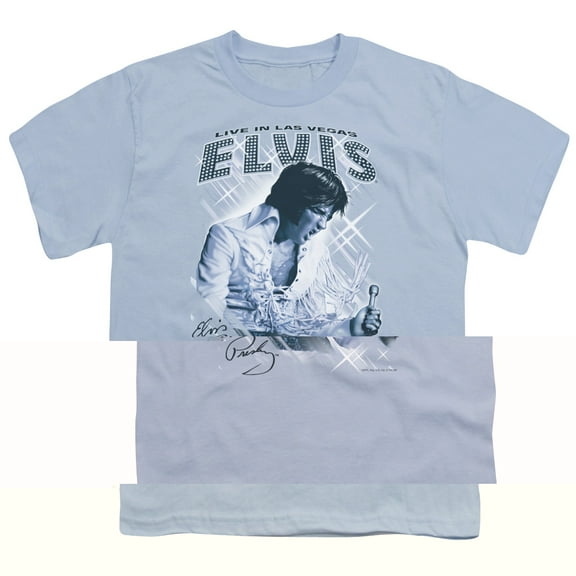 Elvis Presley Blue Vegas Youth T-Shirt Carolina Blue