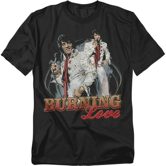 Elvis Presley T-Shirt Burning Love Unisex Graphic Tee For Men & Women Black 