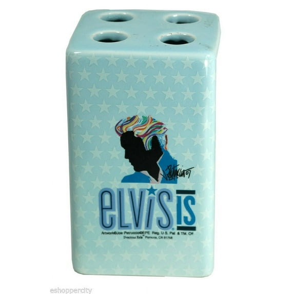 Elvis Presley Ceramic Tooth Brush Holder New Pop art Rock Star Design Bathroom