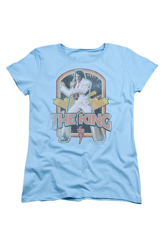 Distressed King Women's T-Shirt Light Blue