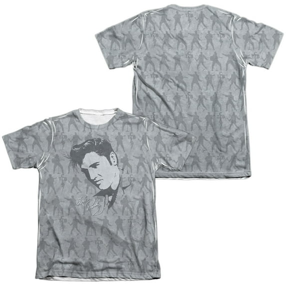 Elvis Presley Down To Business (Front/Back Print) Sublimated T-Shirt White